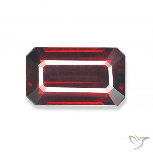 6.08ct Natural Vermelho escuro Granada Almandina, Corte Esmeralda, VVS-VS