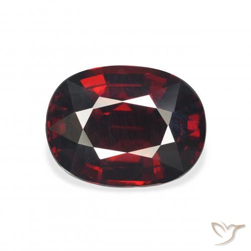5.77ct Natural Vermelho escuro Granada Almandina, oval, VVS-VS