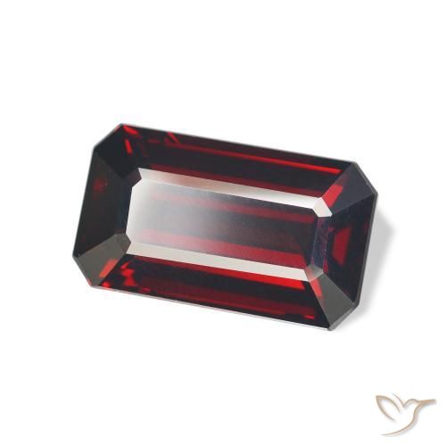 Granada Almandina Vermelho escuro Natural 7.60ct, Corte Octógono / Esmeralda, VVS-VS
