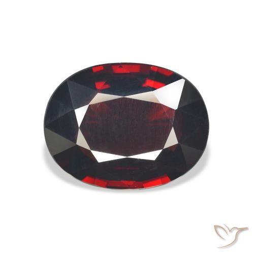 7.08ct Natural Vermelho escuro Granada Almandina, oval, VVS-VS