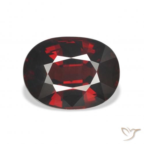 6.90ct Natural vermelho escuro Granada Almandina, oval, VVS-VS