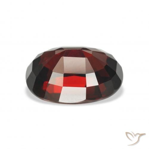 Granada Almandina vermelho escuro Natural 6.90ct, oval, VVS-VS