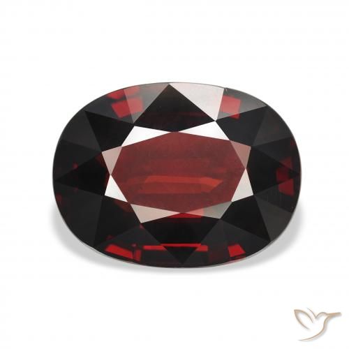 6.71ct Natural Dark Red Almandine Garnet, Oval, VVS-VS