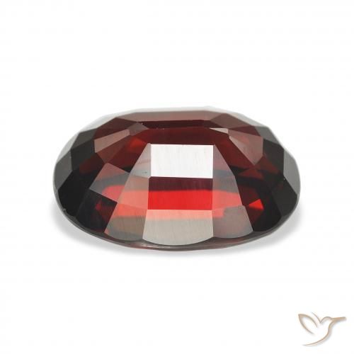 Granada Almandina Vermelho escuro Natural 6.71ct, oval, VVS-VS