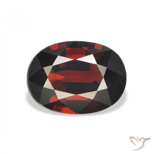 4.09ct Natural Vermelho escuro Granada Almandina, oval, VS