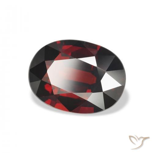Granada Almandina Vermelho escuro Natural 4.09ct, oval, VS