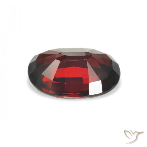 Granada Almandina Vermelho escuro Natural 4.09ct, oval, VS