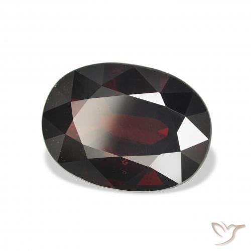 Granada Almandina vermelho escuro Natural 10.54ct, oval, VS