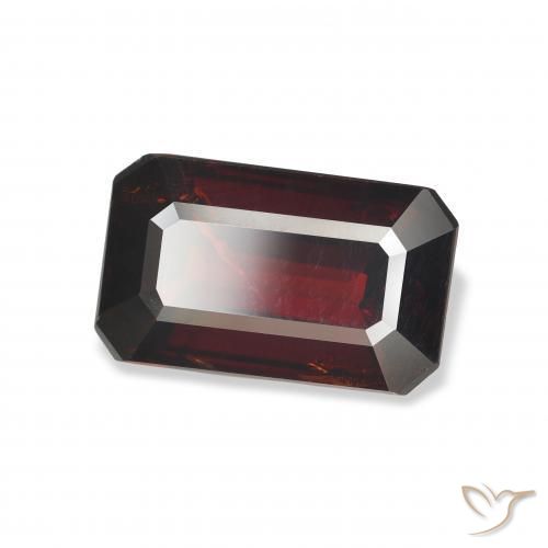 Granada Almandina vermelho escuro Natural 5.94ct, Corte Octógono / Esmeralda, VS-SI