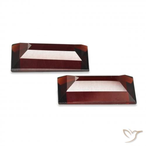 Pedras preciosas de Granada Almandina Vermelho escuro natural de 3.67 ct, baguete, VVS-VS