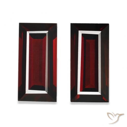 3.53ctw Natural Vermelho escuro Granada Almandina, baguete, VVS-VS