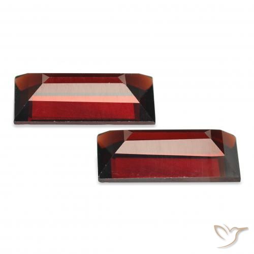 Pedras preciosas de Granada Almandina Vermelho escuro natural de 3.53 ct, baguete, VVS-VS