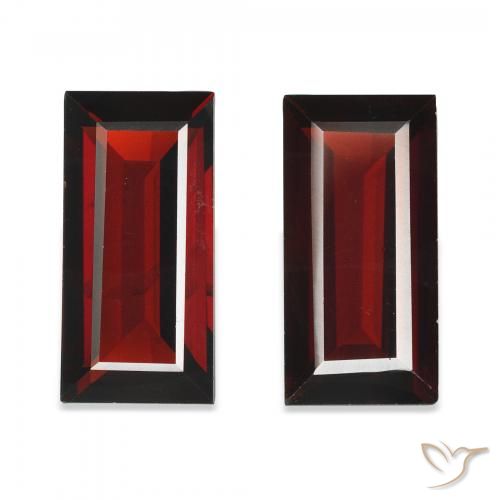 3.23ctw Natural Vermelho escuro Granada Almandina, baguete, VVS-VS