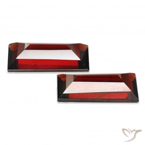 Pedras preciosas de Granada Almandina Vermelho escuro natural de 3.23 ct, baguete, VVS-VS
