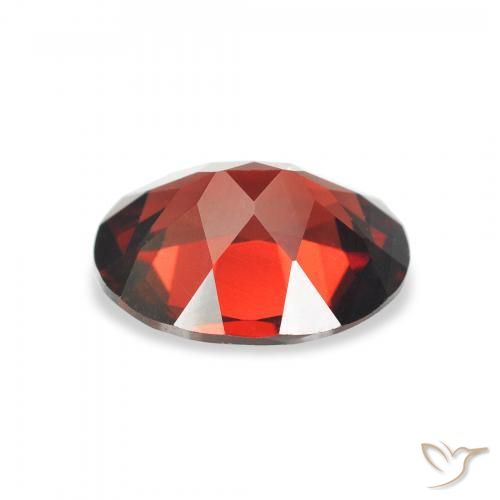 Granada almandina vermelho natural 3,02ct, corte oval, VVS-VS