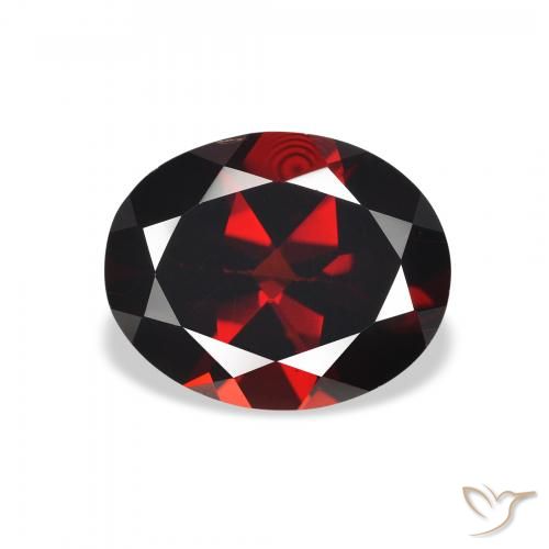 2.92ct Natural Vermelho escuro Granada Almandina, oval, VVS-VS