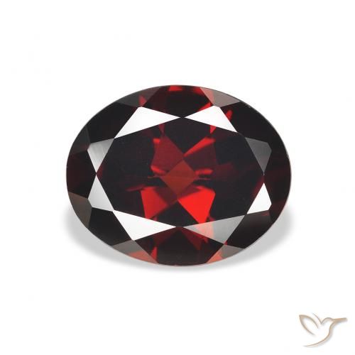 Granada Almandina Vermelho escuro Natural 3,00ct, Corte Oval, VVS-VS
