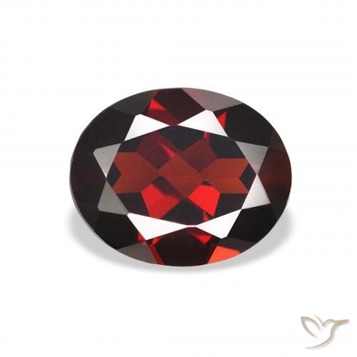 3.17ct Natural Vermelho escuro Granada Almandina, oval, VVS-VS