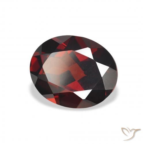 Granada Almandina Vermelho escuro Natural 3.17ct, oval, VVS-VS