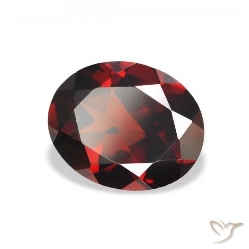 Granada Almandina Vermelho escuro Natural 2.83ct, oval, VVS-VS