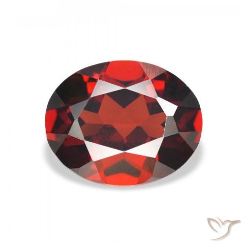 2.98ct Natural vermelho médio Granada Almandina, oval, VVS-VS