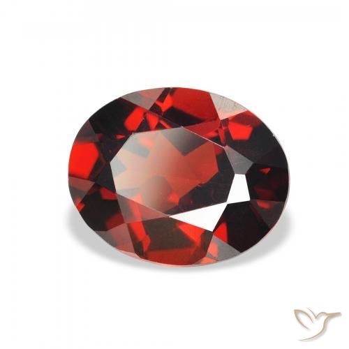 Granada Almandina vermelho médio Natural 2.98ct, oval, VVS-VS