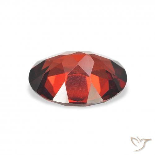 Granada Almandina vermelho médio Natural 2.98ct, oval, VVS-VS