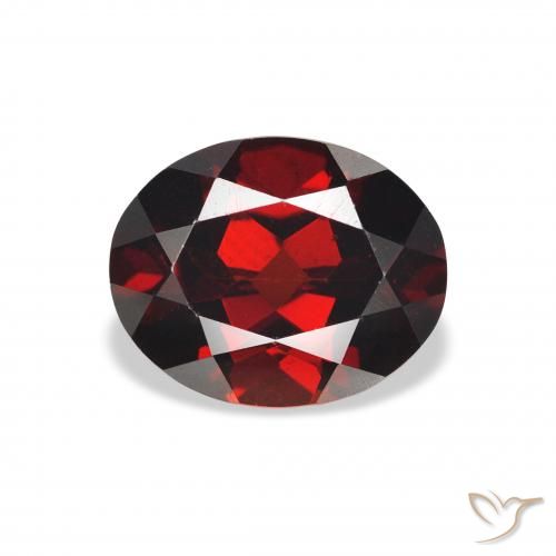 3.16ct Natural Vermelho escuro Granada Almandina, oval, VVS-VS