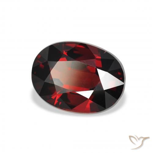 Granada Almandina Vermelho escuro Natural 3.56ct, oval, VS