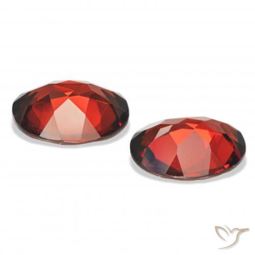 Pedras preciosas de Granada Almandina Vermelho Sangue Profundo natural de 7.31 ct, oval, VVS-VS