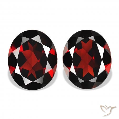 7.73ctw Natural Vermelho escuro Granada Almandina, oval, VS