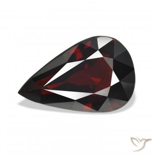 9.66ct Natural vermelho escuro Granada Almandina, Formato de pêra, VVS-VS