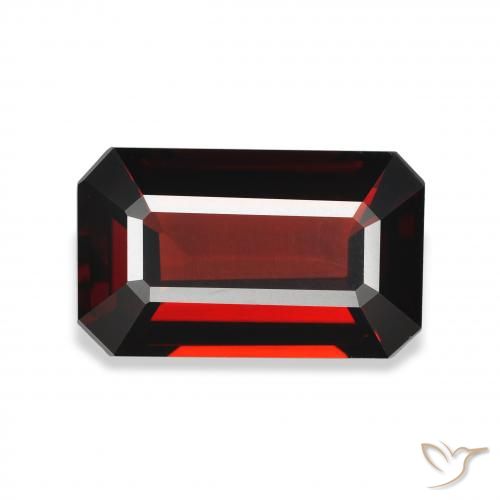 5.08ct Natural Vermelho escuro Granada Almandina, Corte Esmeralda, VVS-VS