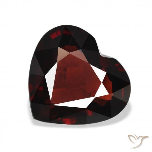 5.90ct Natural Vermelho escuro Granada Almandina, Coração, VS