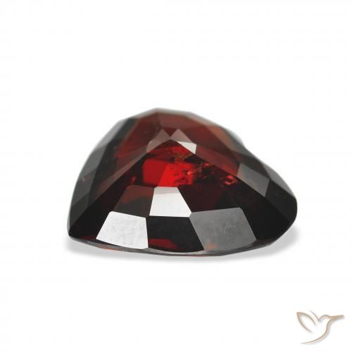 Granada Almandina Vermelho escuro Natural 5.90ct, Coração, VS
