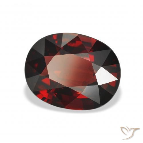 Granada Almandina Vermelho escuro Natural 4.28ct, oval, VS