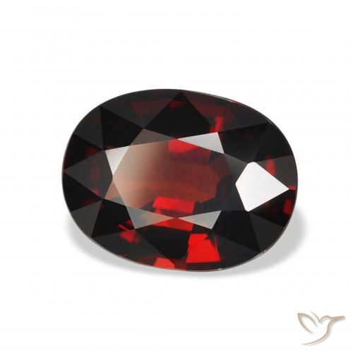 Granada Almandina Vermelho escuro Natural 4.22ct, oval, VVS-VS