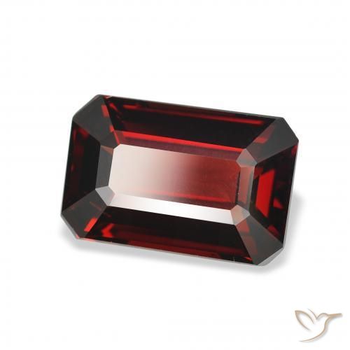 Granada Almandina Vermelho escuro Natural 3.71ct, Corte Octógono / Esmeralda, VS