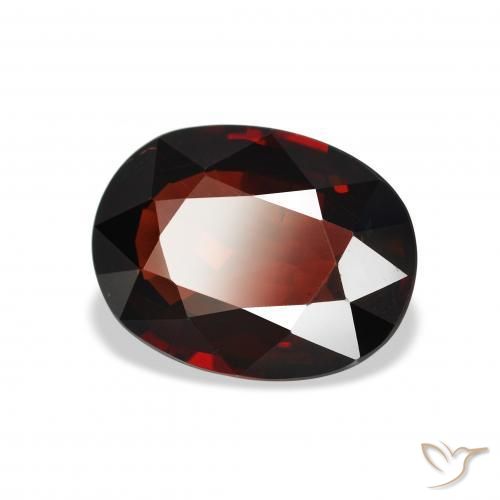 Granada Almandina Vermelho escuro Natural 3.63ct, oval, VS