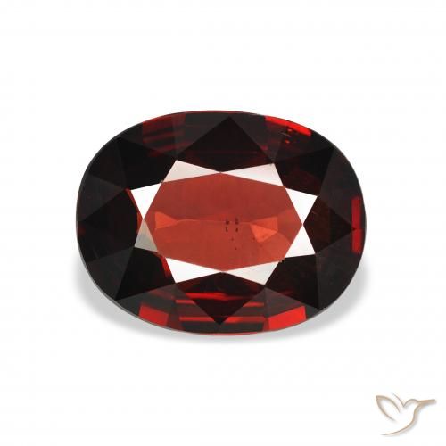 3.19ct Natural Vermelho escuro Granada Almandina, oval, VS