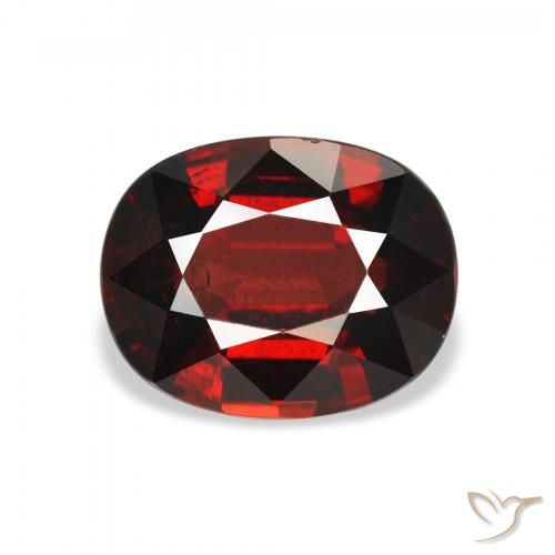 3.32ct Natural Vermelho escuro Granada Almandina, oval, VS