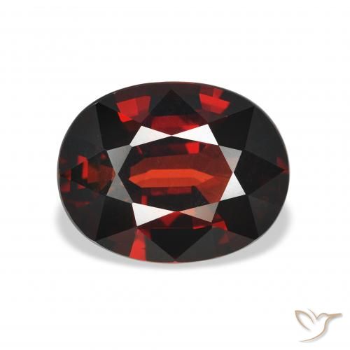 4.13ct Natural Vermelho escuro Granada Almandina, oval, VVS