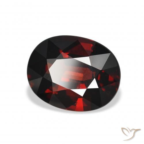 Granada Almandina Vermelho escuro Natural 4.13ct, oval, VVS