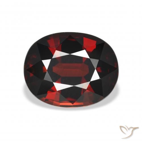 5.09ct Natural Vermelho escuro Granada Almandina, oval, VVS