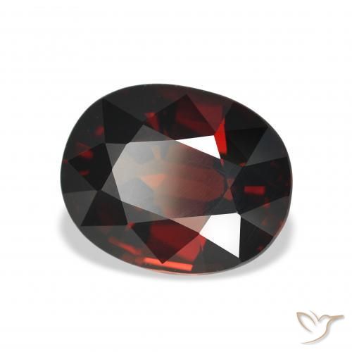 Granada Almandina Vermelho escuro Natural 5.09ct, oval, VVS