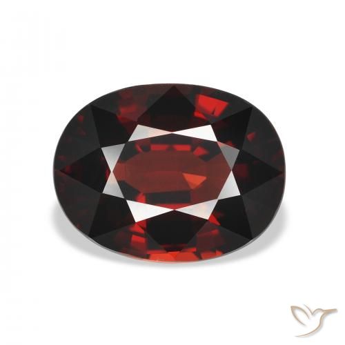 5.12ct Natural Vermelho escuro Granada Almandina, oval, VVS