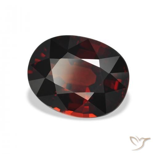 Granada Almandina Vermelho escuro Natural 5.12ct, oval, VVS