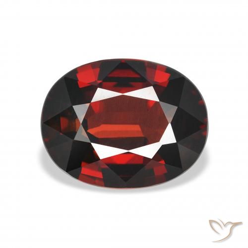 4.04ct Natural Vermelho escuro Granada Almandina, oval, VVS