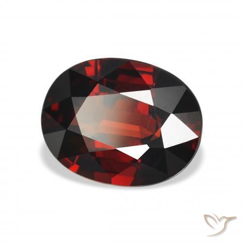 Granada Almandina Vermelho escuro Natural 4.04ct, oval, VVS