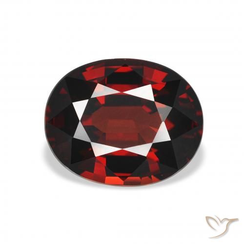 3.83ct Natural Vermelho escuro Granada Almandina, oval, VVS